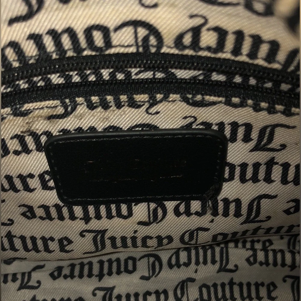 Juicy Couture Black & White Logo Satchel Bag